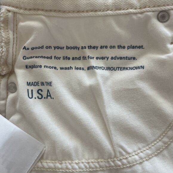 Outerknown OK S.E.A. Jeans Fillmore Natural Boyfriend Shorts Size 26 NEW - Picture 6 of 15